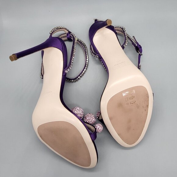 GEDEBE Crystal Embellished Jill Satin Sandals - Picture 5 of 15